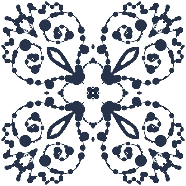 Blobes d'encre à motif ailé symétrique — Image vectorielle