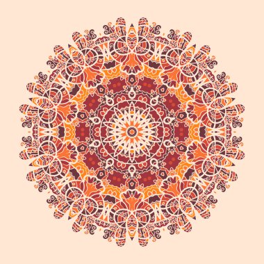 Mandala Yazdır. Yuvarlak süs simetri deseni. Vintage dekoratif unsur. Elle çizilmiş resimler. İslam, Arapça, Farsça, Hint, Osmanlı sanat.