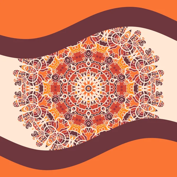 Oriental Invitation Design de couverture Couleur chaude — Image vectorielle