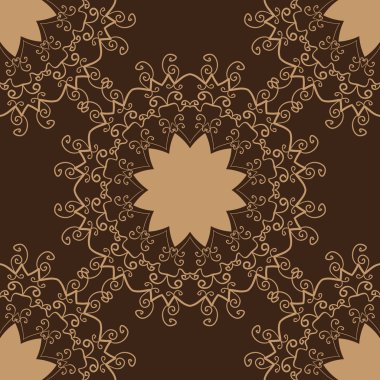 Vintage vektör desen. El çekilmiş soyut kiremit. Dekoratif retro afiş kına rengi. Afiş, davetiye, düğün kartı, Mağaracı için duvar kağıdı