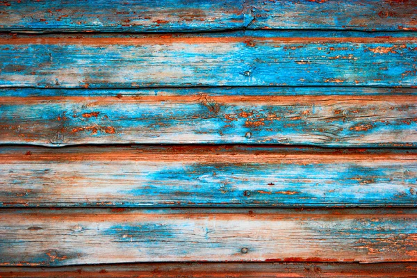 Fondo de madera hecho de tablones azules viejos —  Fotos de Stock