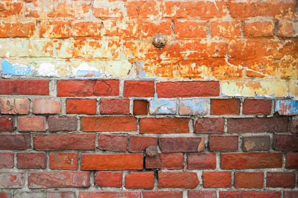 Destroyed Concrete and Brick wall in Russia — Stock Photo, Image