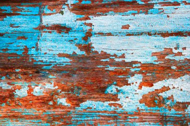 Mavi eski ahşap arka planda boyalı