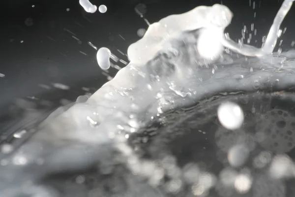 Macro imagen de la gota de leche salpicadura —  Fotos de Stock