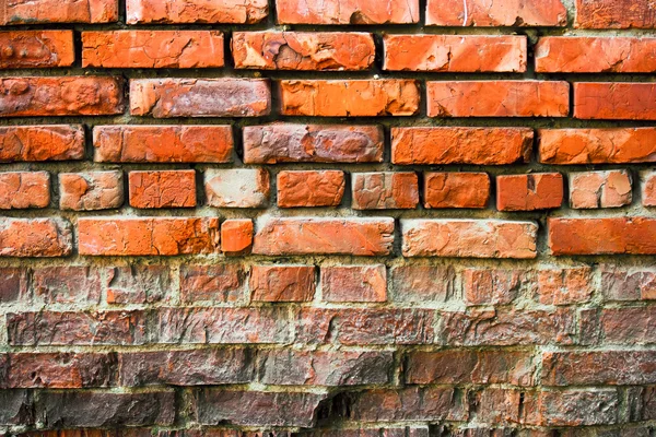 Old grunge brick wall half weathered — Stock Photo, Image