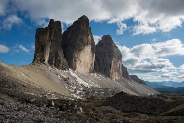 Tre Cime di Lavaredo. Dolomites alps. İtalya