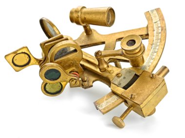 eski bronz sextant