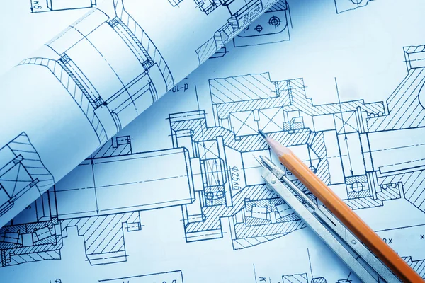 工業設計図 — ストック写真