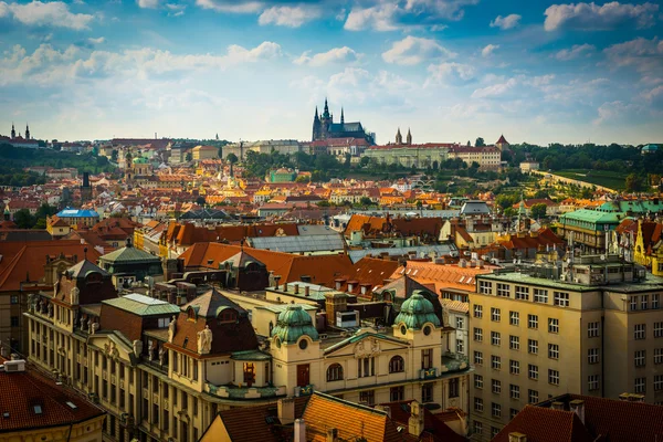 Udsigt over Prag - Stock-foto