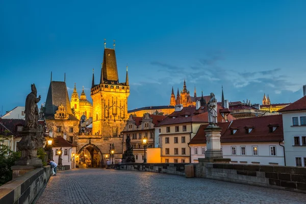 Praag, Charles bridge Rechtenvrije Stockafbeeldingen