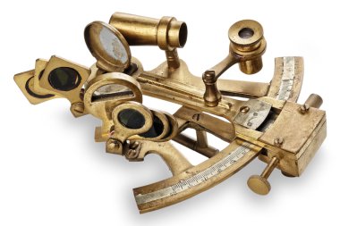 old bronze sextant clipart