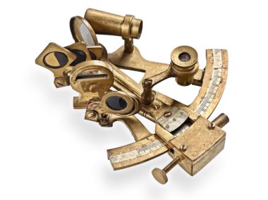 eski bronz sextant