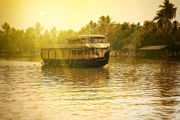 Traditional Inian house boat Stock Photo