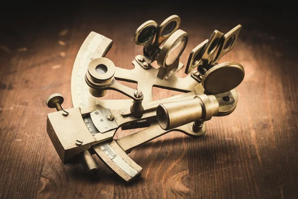 Gamla brons sextant — Stockfoto