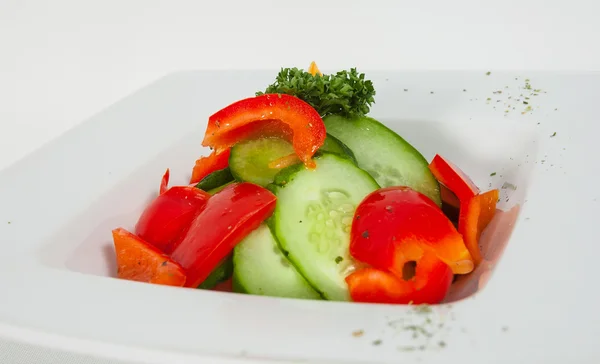 Fresh pepper and Cucumber Salad — Stock Photo, Image