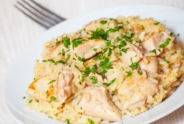 Pechuga de pollo con arroz —  Fotos de Stock