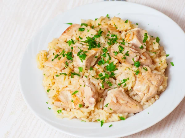 Poitrine de poulet au riz — Photo