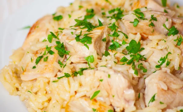 Pechuga de pollo con arroz —  Fotos de Stock