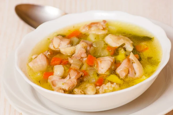 Chicken soup with vegetables — Stock Photo, Image