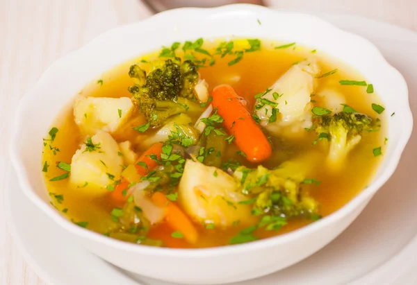 Fresh vegetable soup — Stock Photo, Image