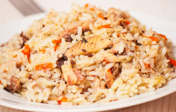 Rice with fish — Stock Photo, Image