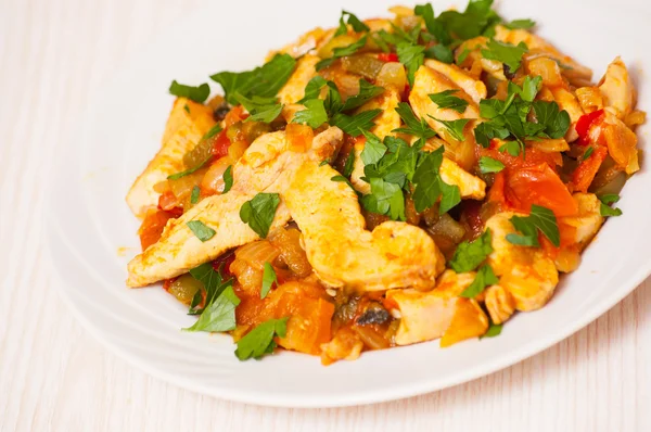 Chicken fillet with vegetables — Stock Photo, Image