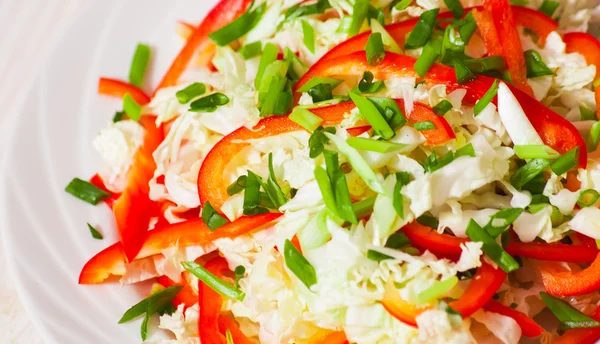 Chinese kool salade met rode paprika — Stockfoto