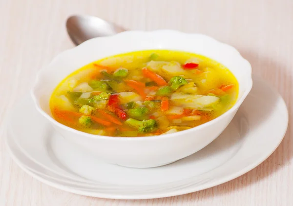 Fresh vegetable soup — Stock Photo, Image