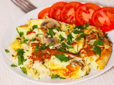 mantarlı omlet