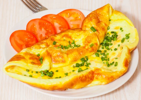 Omelet with cheese — Stock Photo, Image