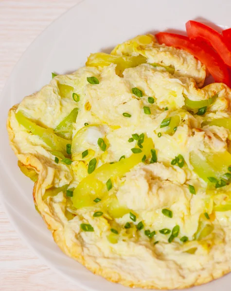 Fried omelette with zucchini — Stock Photo, Image