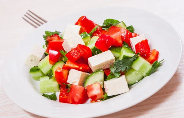 Verse groentesalade met kaas — Stockfoto