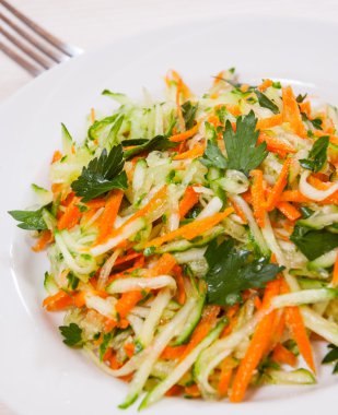 taze sebze salata salatalık ve havuç