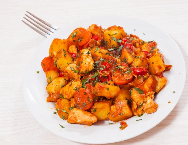 Guisado de carne com legumes — Fotografia de Stock