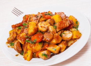 etli sebze ve mantar