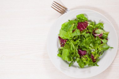 taze karışık salata yaprakları