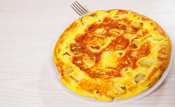 Omelette on plate — Stock Photo, Image