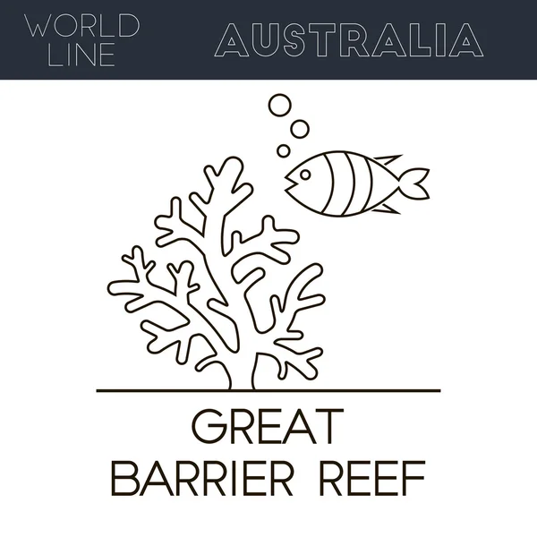 Grande barriera corallina — Vettoriale Stock