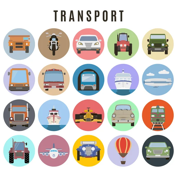 Conjunto vector de transporte — Vector de stock