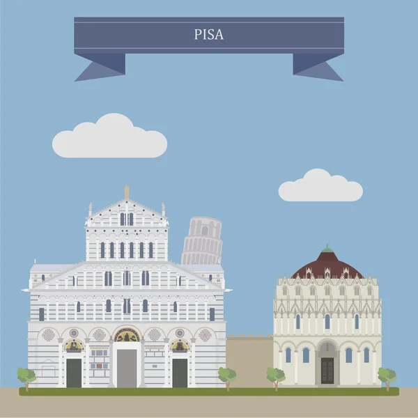 Pisa, Italia Central — Vector de stock