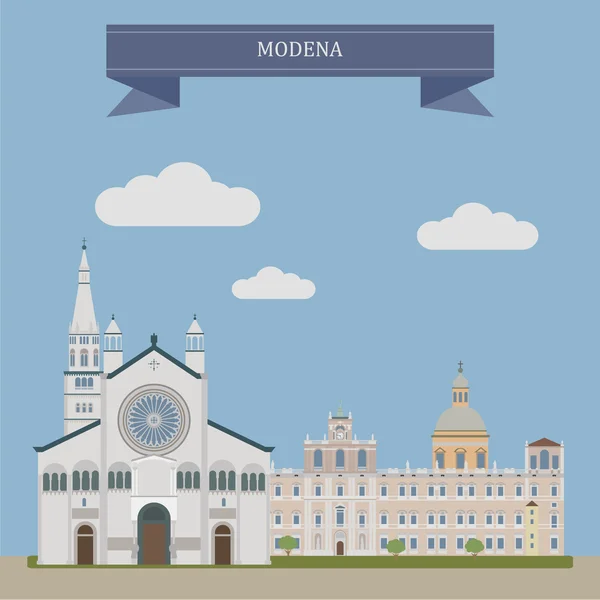 Modena, stad in Italië — Stockvector