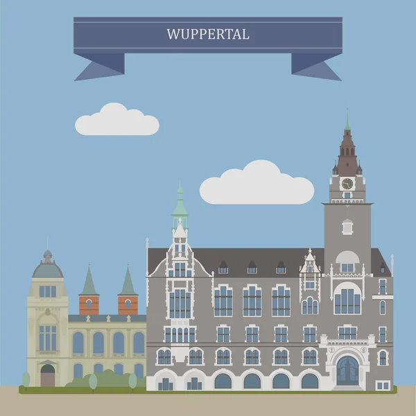 Wuppertal, stadt in deutschland — Stockvektor