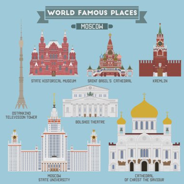 Famous Places of Moscow, Russia