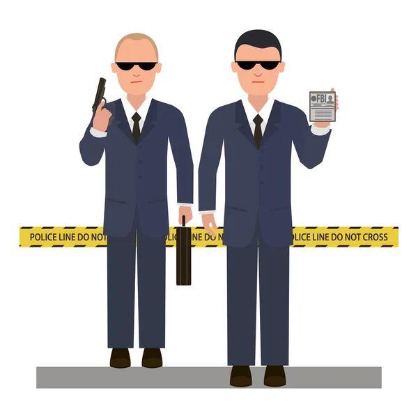 Dva bezpečnostní agenti — Stockový vektor