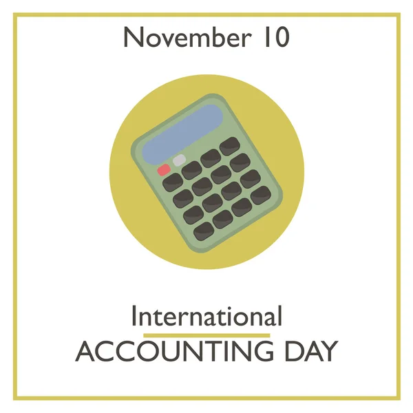 Accounting Day. November 10 — Stock Vector
