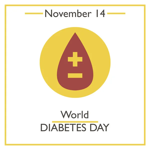 A cukorbetegek világnapja. November 14-én — Stock Vector