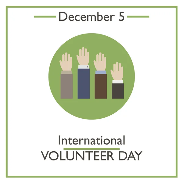 International Volunteer Day. December 5 — Stock Vector