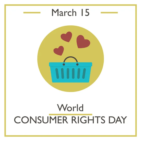 세계 소비자 권리의 날, 3 월 15 일 — 스톡 벡터