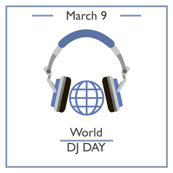 World DJ Day, March 9 — Stock Vector