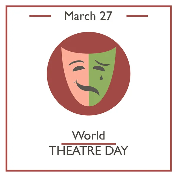 World Theatre Day, March 27 — Stock Vector